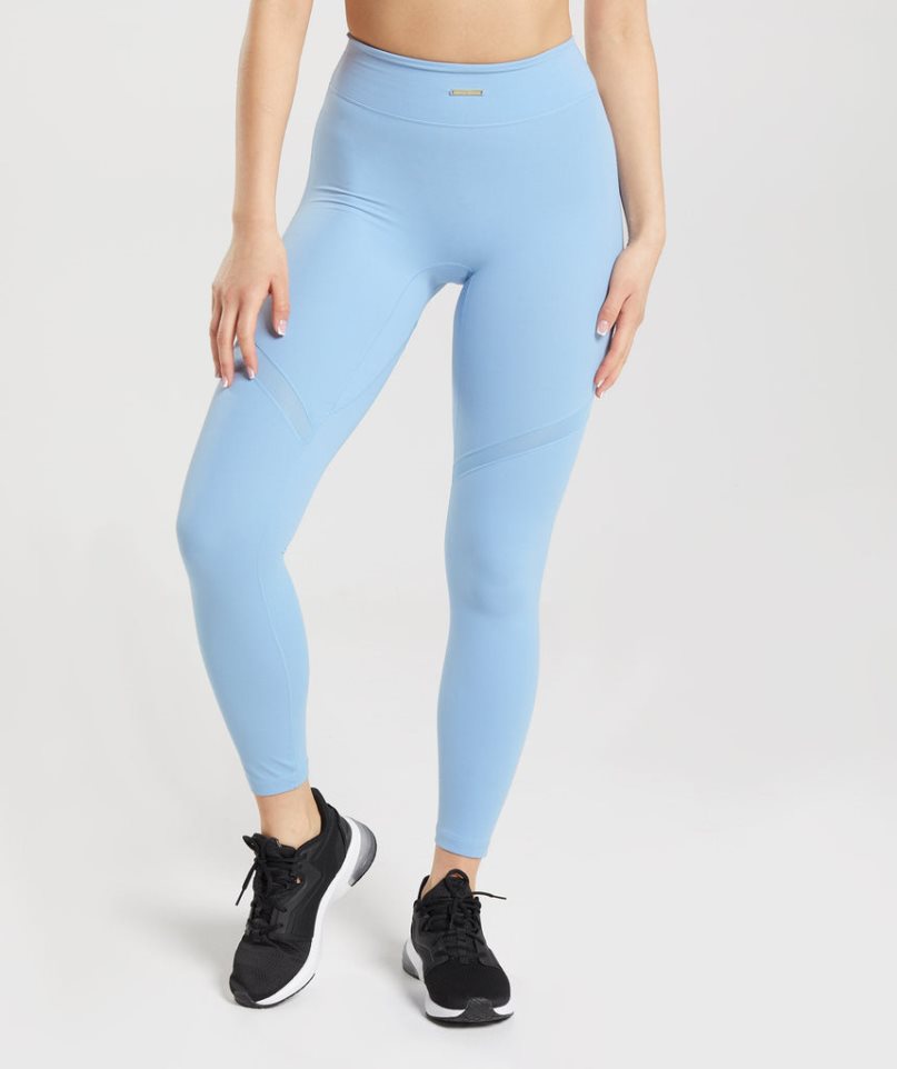 Gymshark Whitney Mesh Leggings Dam Ljusblå | SE-06972E