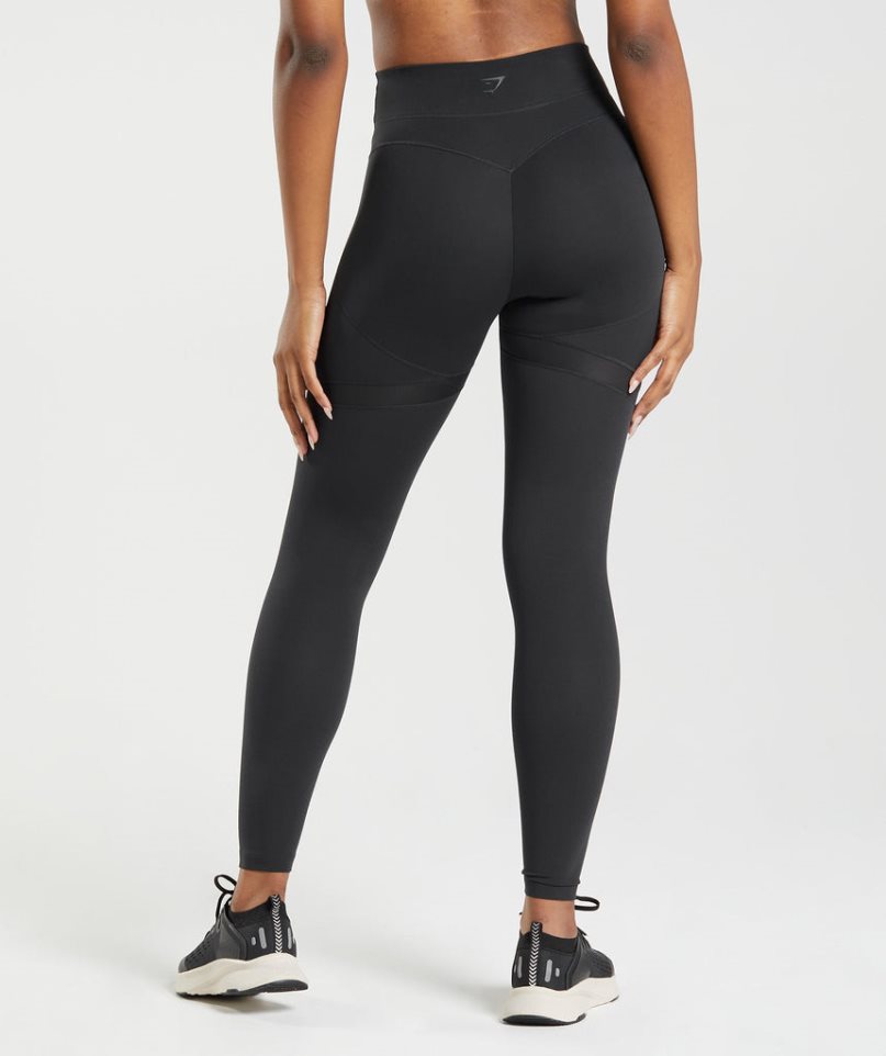 Gymshark Whitney Mesh Leggings Dam Svarta | SE-32754Q