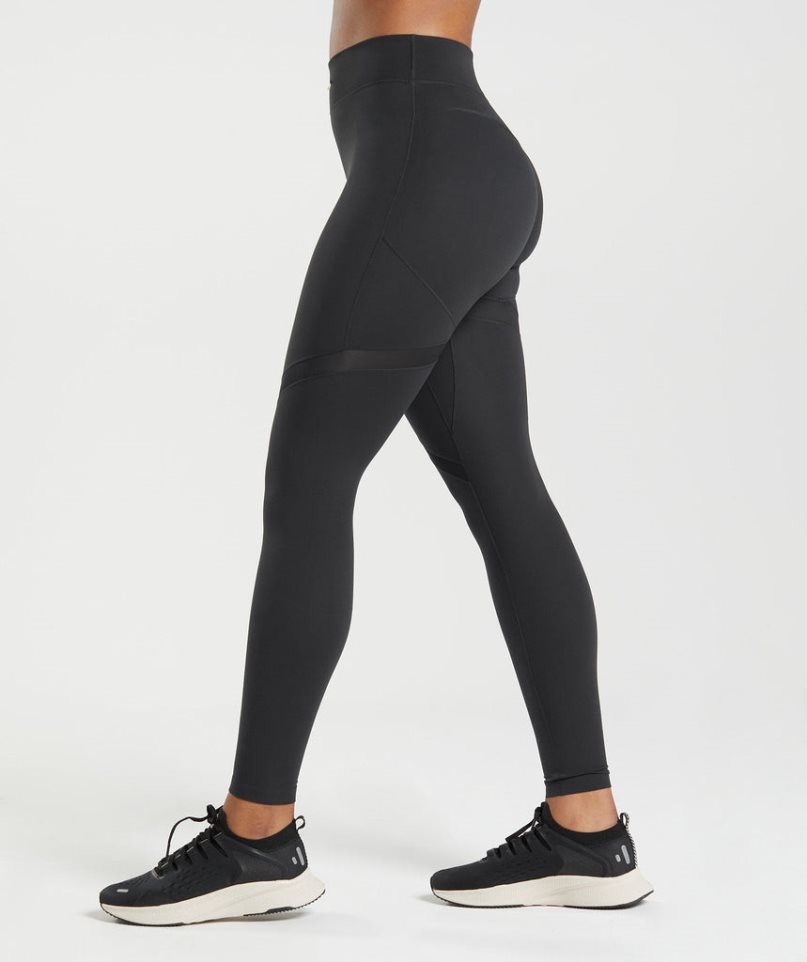 Gymshark Whitney Mesh Leggings Dam Svarta | SE-32754Q