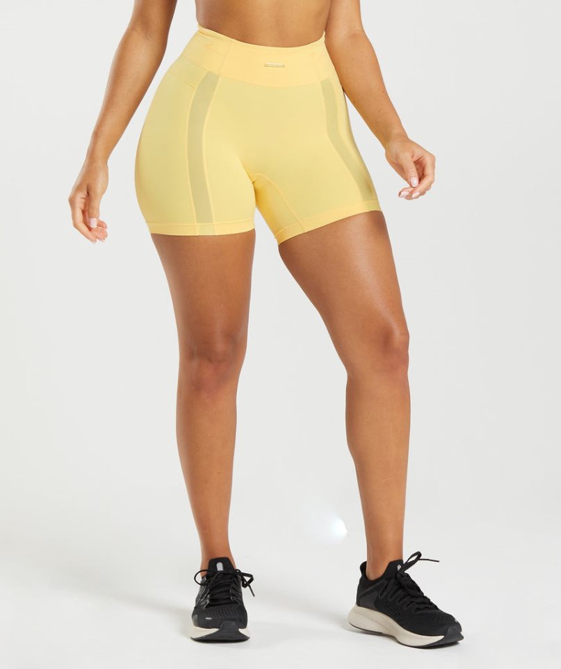 Gymshark Whitney Mesh Shorts Dam Gula | SE-52648H