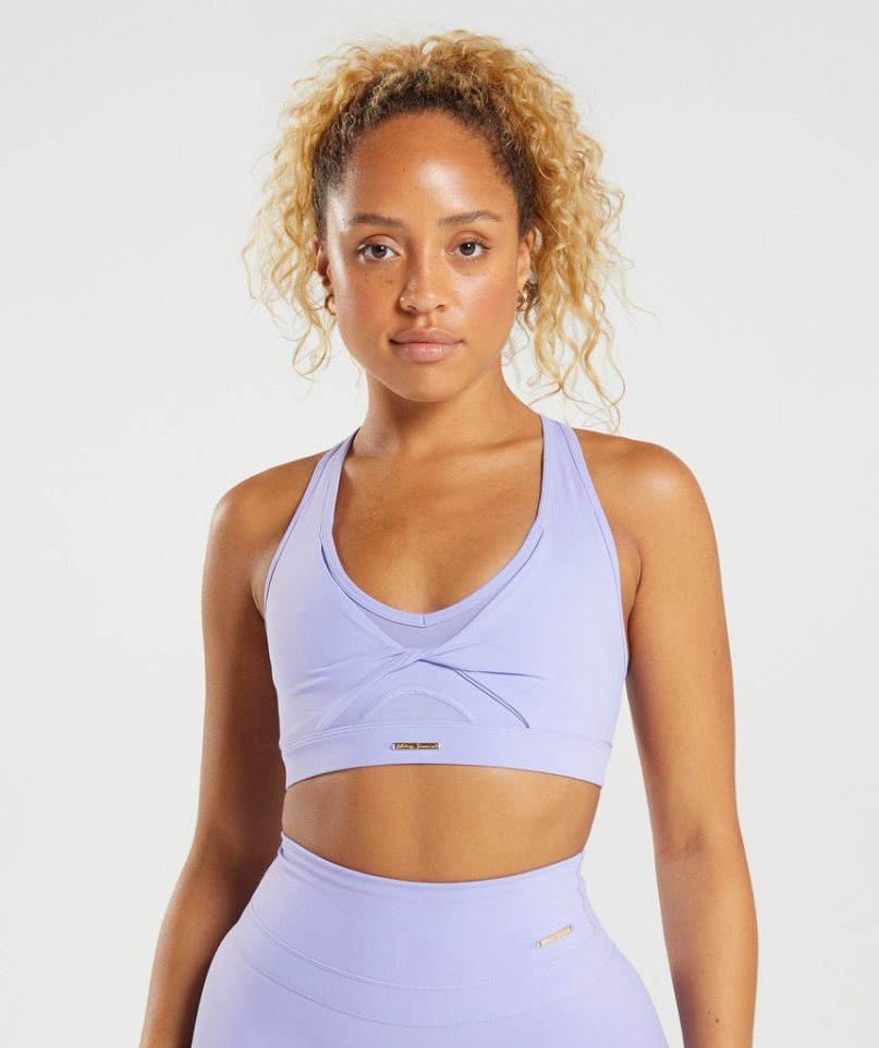 Gymshark Whitney Mesh Sport Bh Dam Lila | SE-84931Q