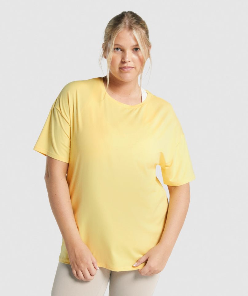 Gymshark Whitney Oversized T-shirt Dam Gula | SE-12694I