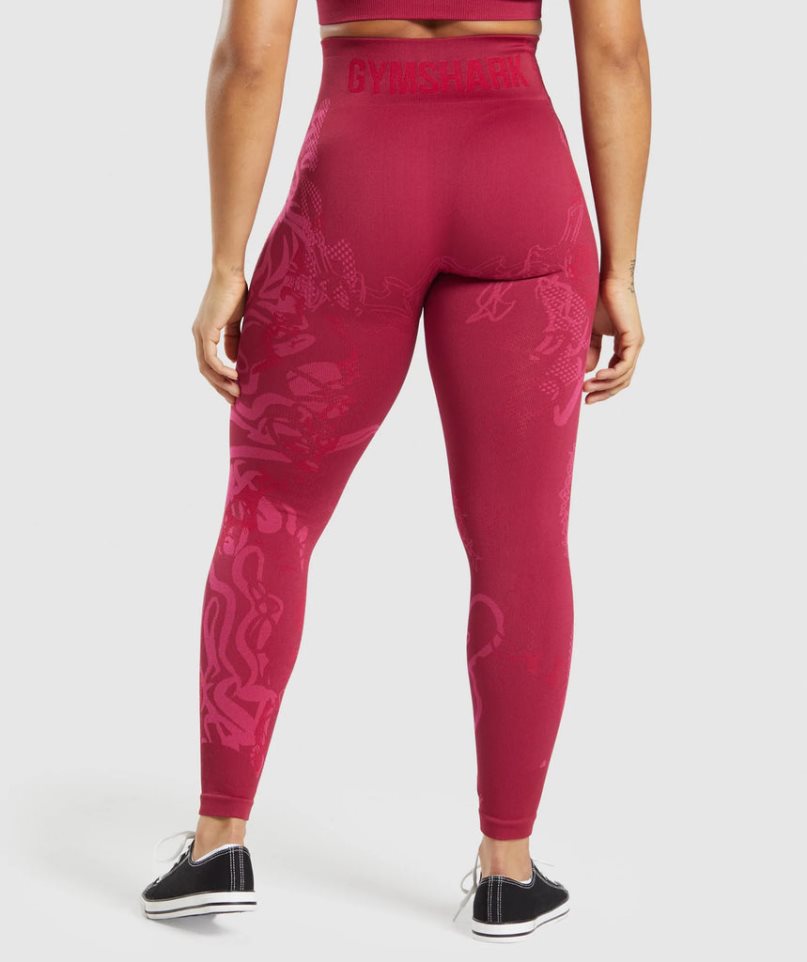 Gymshark Wtflex Seamless Leggings Dam Fuchsia | SE-43201Z