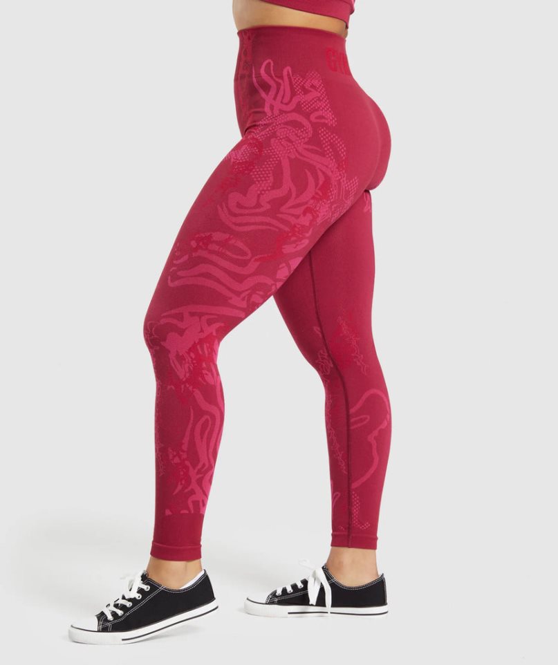 Gymshark Wtflex Seamless Leggings Dam Fuchsia | SE-43201Z