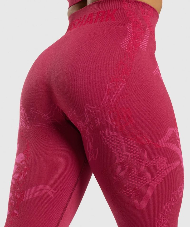 Gymshark Wtflex Seamless Leggings Dam Fuchsia | SE-43201Z